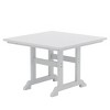 WestinTrends Malibu 5-Piece HDPE Square Patio Dining Table Set with Foldable Chairs, White - 4 of 4