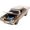 1968 Dodge Coronet R/T Medium Gold Metallic "Vintage Muscle" 1/64 Diecast Model Cars by Auto World - 3 of 4