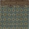 Green Blue and Brown Floral Hand Knotted Area Rug - 4 of 4