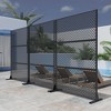 Dovelina Metal Outdoor Privacy Screen Freestanding Garden Privacy Screen - 2 of 4