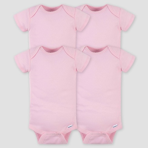 Gerber Baby Girls' 4pk Active Pants - Pink/black/white 12m : Target