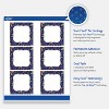 Avery Labels, 3" x 3", Silver-Navy, Matte, 60total - 3 of 4