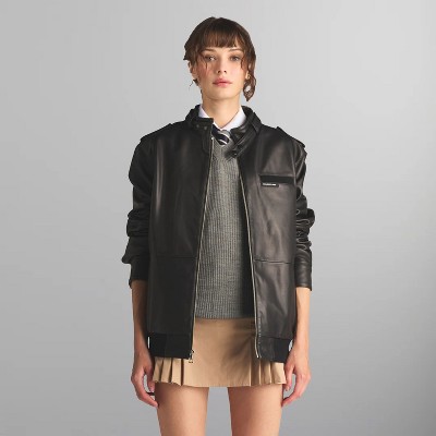 Members Only - Women's Lambskin Leather Iconic Oversized Jacket