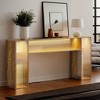 Hommoo Console Table with LED Lights Brown - 3 of 4