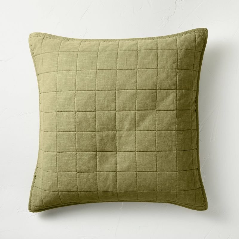 Heavyweight Linen Blend Quilt Pillow Sham - Casaluna™, 1 of 9