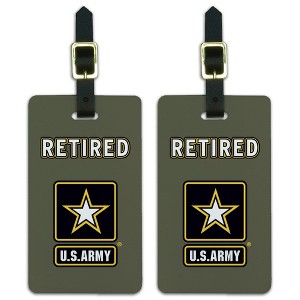 U.S. Army Retired Logo Luggage ID Tags Set of 2 - 1 of 4