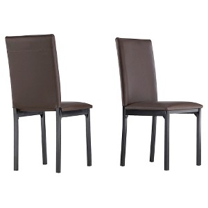 Devoe Dining Chair - Brown (Set of 2) - Inspire Q