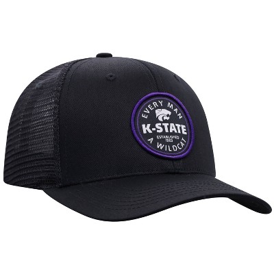 NCAA Kansas State Wildcats Men's Black Twill with Hard Mesh Back Hat