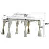 Spacious outdoor gazebo with double-tier roof, removable mesh sides, and rust-resistant steel frame for backyard and garden use-Coolbibila - 4 of 4