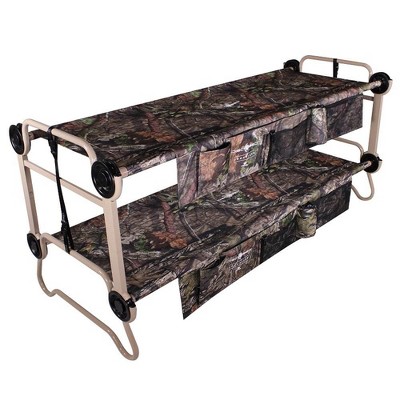 Disc-O-Bed Large Cam-O-Bunk Benchable Double Cot w/Organizers, Mossy Oak