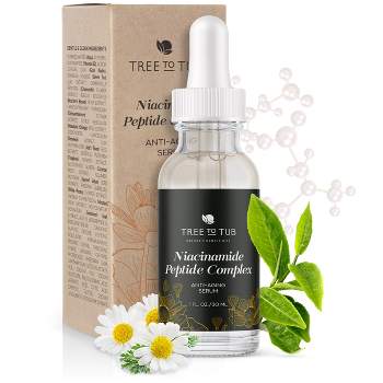 Tree To Tub Peptides & Niacinamide Serum For Face - Anti Aging Multi Peptide Serum For Men And Women With Niacinamide, Collagen Peptides & Green Tea