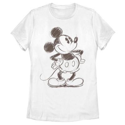 Women's Mickey & Friends Retro Mickey Mouse Sketch T-Shirt