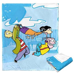 Cartoon Network Ed Edd N Eddy Running Through Silk Touch Throw Blanket 50x60 Inches - 1 of 4