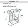 Glass Oval Small Side Tables with Magazines Organizer Storage Space for Living Room and Small Space  - The Pop Home - 3 of 4