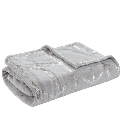 Silver metallic 2024 throw blanket