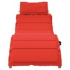 vidaXL Sun Lounger with Cushion Red Solid Wood Acacia - 3 of 4