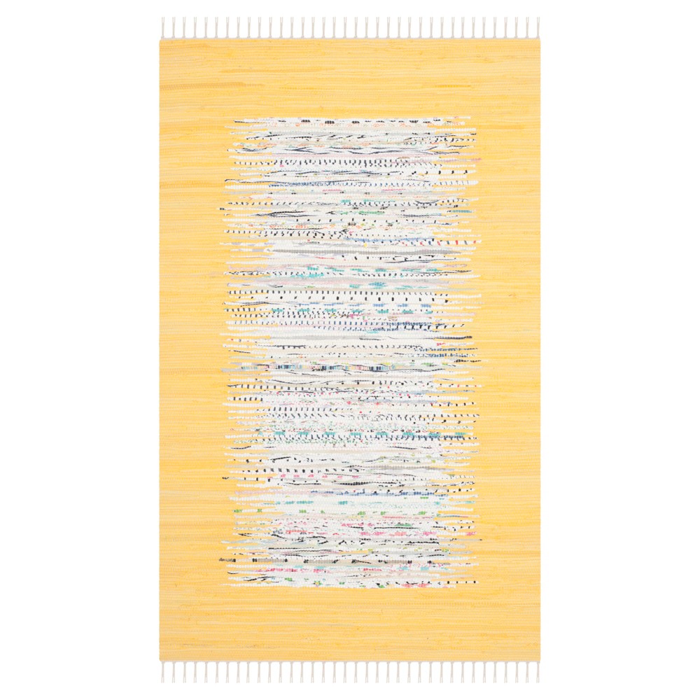 4'x6' Bettina Flatweave Area Rug Ivory/Yellow - Safavieh