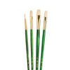 Princeton RealValue Brush Set, Natural Bristles, Long Handle Mixed Media Paintbrush, Green, 4 Per Set, 3 Sets - 3 of 3