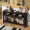 Bella Depot 55.4" Modern Entryway Console Table with Three Storage Drawers,Contemporary Narrow Sofa Table - 2 of 4