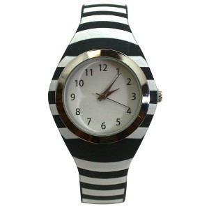 Olivia Pratt Stripped Silicone Band Women Watch - 1 of 4