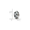 Black Bow Jewelry Black & Gray Dotted Glass Sterling Silver Bead Charm - 2 of 3