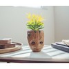 Silver Buffalo Marvel Guardians of the Galaxy Groot 4.8 x 4.25 x 7.6 Inch Ceramic Planter w/ Artificial Plant - 2 of 4