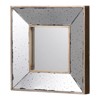 FONTOI Distressed Silver Square Accent Mirror, Modern Wall Decor for Living Room, Bedroom，Entryway, Office, or Hallway, Silver, 12"*1.5"*12" - 3 of 4