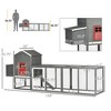 118" Extra Large Chicken Coop with Asphalt Roofen Hen Run with Slide-Out Tray and Nesting Box, Chicken Hutch for 3-6 Chickens - 3 of 4