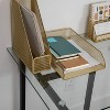 Martha Stewart 2pc Mesh Metal Paper Letter Inbox Gold - 2 of 4