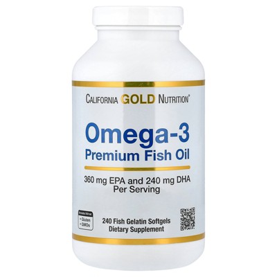 Omega-3 Premium Fish Oil by California Gold Nutrition, Concentrated Formula with EPA & DHA, Support for Optimal Lipid Profile & Immune System, Gluten