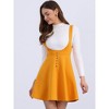INSPIRE CHIC Women's Button Overalls Pinafore Suspenders Skirt - 3 of 4