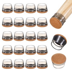 Unique Bargains Silicone Cups Round Felt Furniture Pads for Hardwood Floors 24 Pcs - 1 of 4