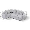 GDFStudio Esom 110" Corduroy Sectional Sofa with Convertible Sleeper and Storage Chaise - 3 of 4