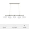 Hunter Fans 52" Saddle Creek Linear Chandelier Brushed Nickel Finish - 7 Light Modern Schoolhouse Style - 4 of 4