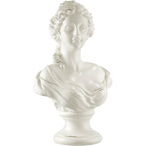 Kensington Hill Classic Roman 16 High White Faux Marble Finish Female Bust  Statue