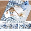Washable Modern Rug, Low Pile, Non-Slip, Stain Resistant Striped Bohemian Carpet for Living Room Bedroom Dining Office - 4 of 4