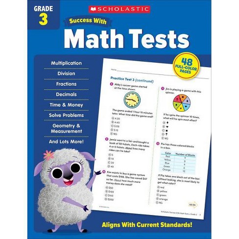 Scholastic Success with Math Tests Grade 3 Workbook - by  Scholastic Teaching Resources (Paperback) - image 1 of 1