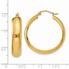 Black Bow Jewelry 7mm, 14k Yellow Gold Half Round Hoop Earrings, 30mm (1 1/8 Inch) - 4 of 4