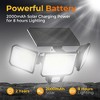 ROTTOGOON Solar Motion Sensor Wall Lights 3-Head LED Flood Remote IP65 Waterproof Black 2-Pack - 3 of 4