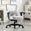 Ergonomic Executive Chair for Heavy Duty People with Wheels, Thick Seat Cushion Chair for Home Sturdy-24.75*22*42.5 inch - 2 of 4