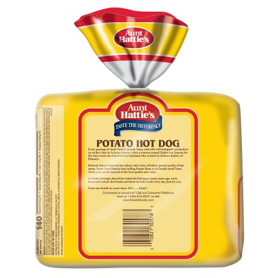 Aunt Hattie's Potato Hot Dog Buns - 15oz/8ct
