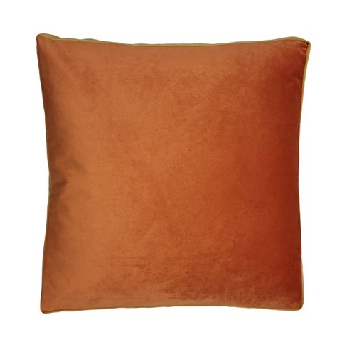 Orange velvet pillow hotsell