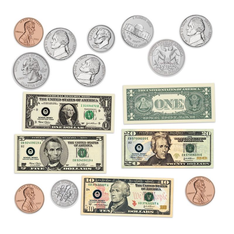 Learning Resources Double-Sided Magnetic Money - 45 pieces, Ages 5+ Play Money for Kids, 2 of 6