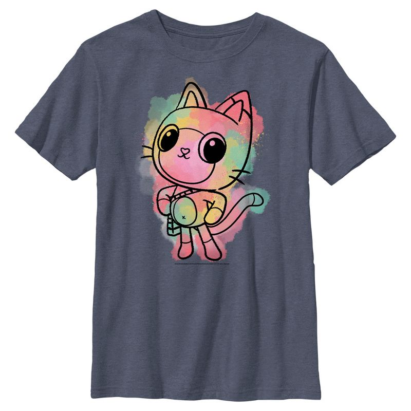 Boy's Gabby's Dollhouse Colorful Pandy Paws T-Shirt, 1 of 4