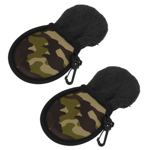 Unique Bargains Portable Pocket Washer Golf Ball Cleaner Bags with Clips Camouflage - 1 of 4