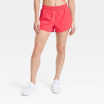 Women's Mid-Rise Run Shorts 3 - All In Motion™ Red XL