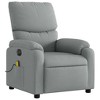 vidaXL Electric Massage Recliner-Armchair Light Gray, Adjustable Lounge Chair with Vibration Massage, Side Pocket, Fabric Comfort - 4 of 4