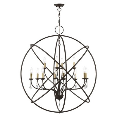 Livex Lighting Aria 12 - Light Chandelier in  Bronze/Antique Brass