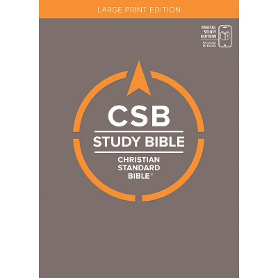 CSB Study Bible, Large Print, Digital Study Edition, Hardcover - by  Csb Bibles by Holman