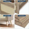 Rattan 7 Drawer Dresser for Bedroom,Large Double Dresser with Deep Drawers,Wooden Drawers with Wide Top - 2 of 4